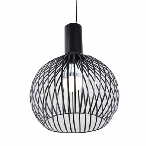 Colgante 1 luz E27 metal negro mate 29cm